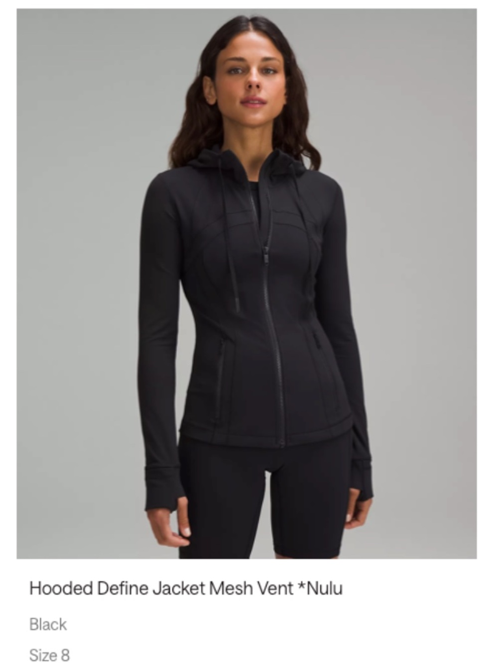 Lululemon Define Hooded Jacket Mesh Vent Nulu